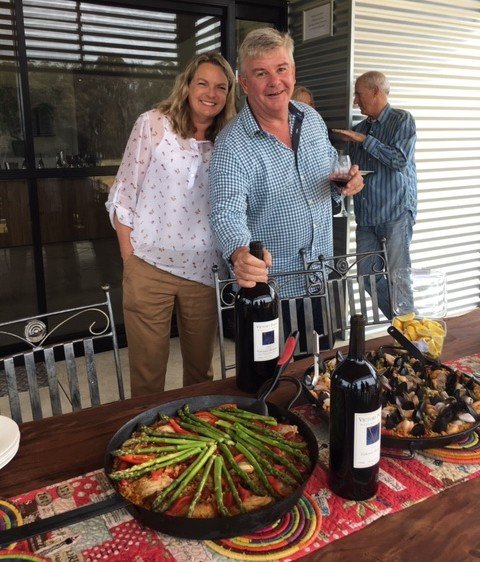 Our first paella party at the new cellar door